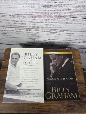 Billy Graham Christian Book Lot Peace with God & Billy Graham in Quotes